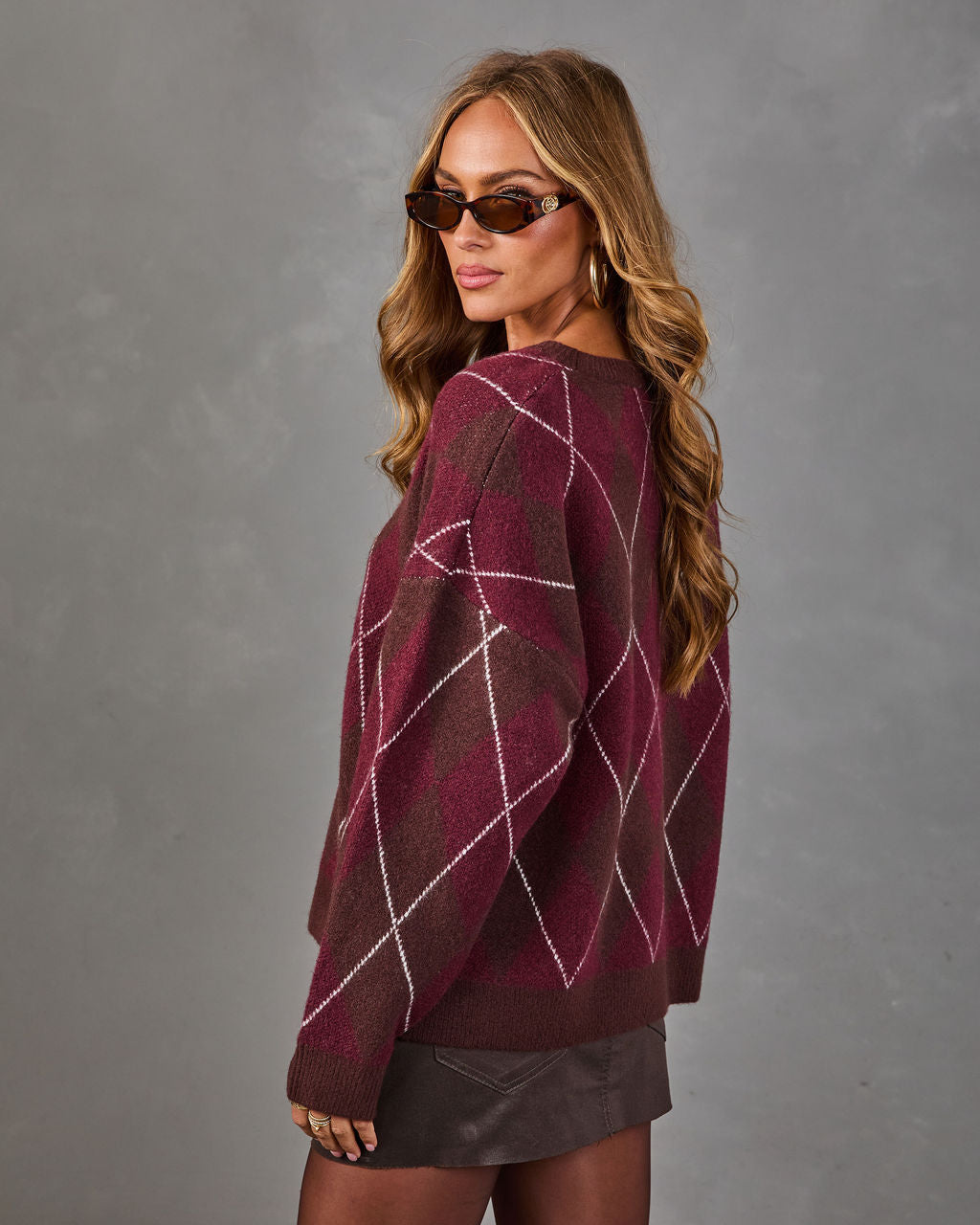 Macera Knit Argyle Sweater