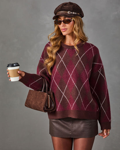 Macera Knit Argyle Sweater