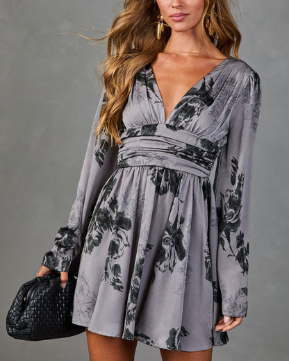 English Garden Floral Mini Dress