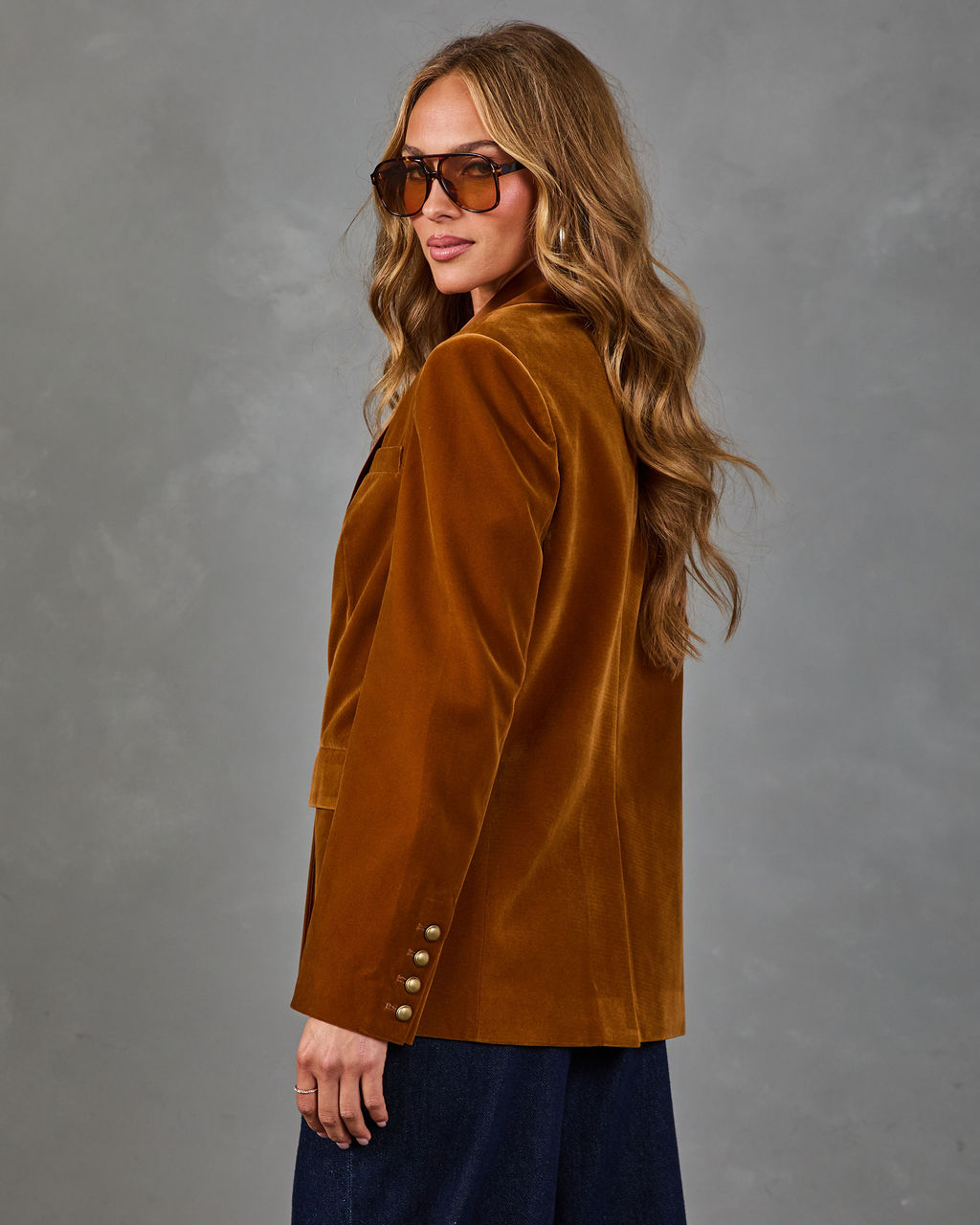 Copper Harvest Faux Suede Blazer