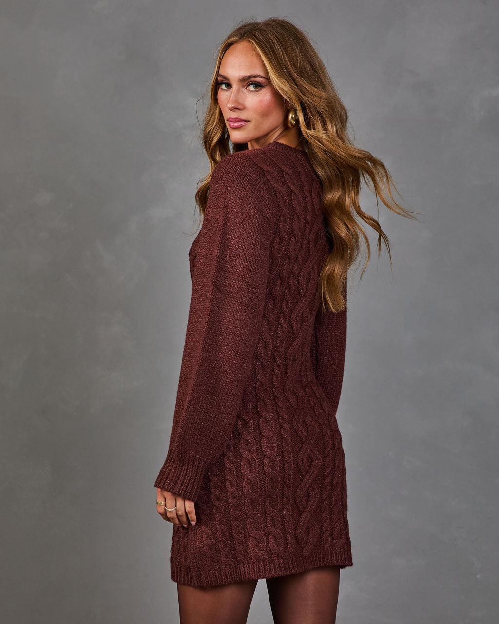 Roxy Cable Knit Mini Dress