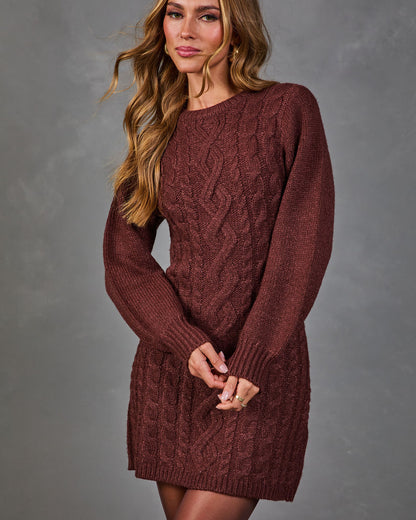 Roxy Cable Knit Mini Dress