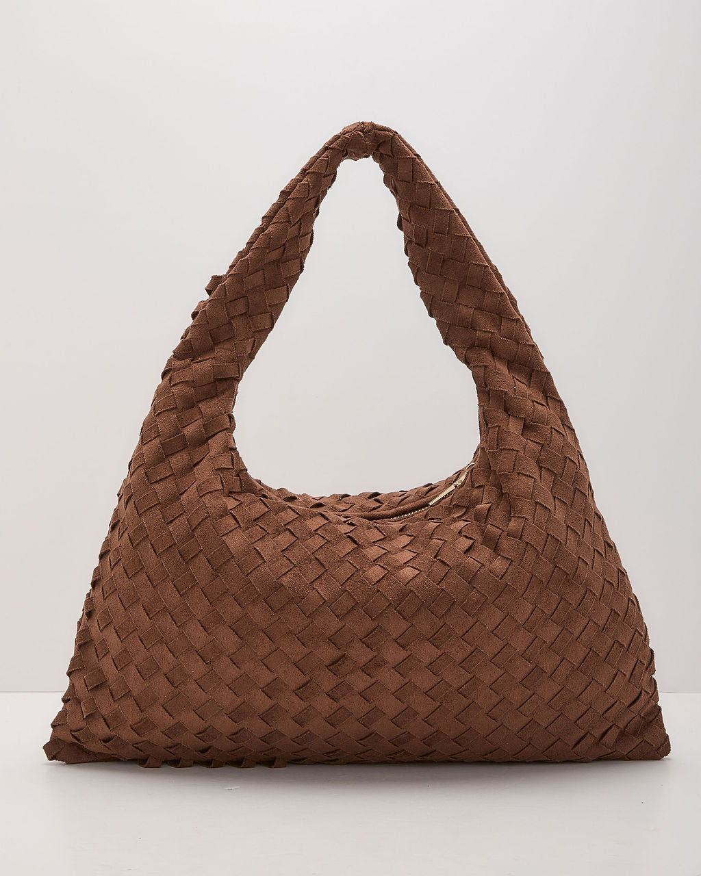 Lost In You Woven Suede Hobo Bag