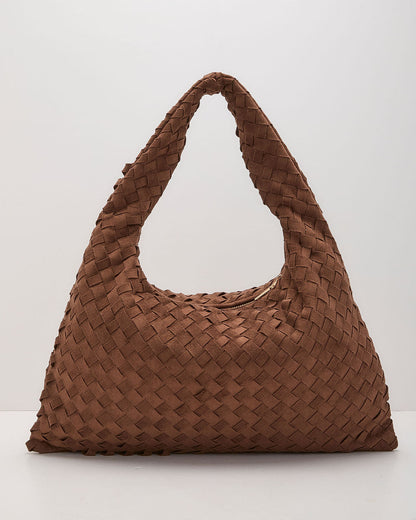 Lost In You Woven Suede Hobo Bag