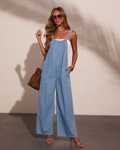 Isidore Relaxed Denim Overalls