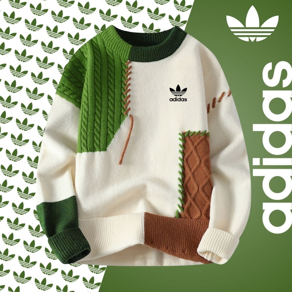 Men's Vintage Patchwork Knit Sweater