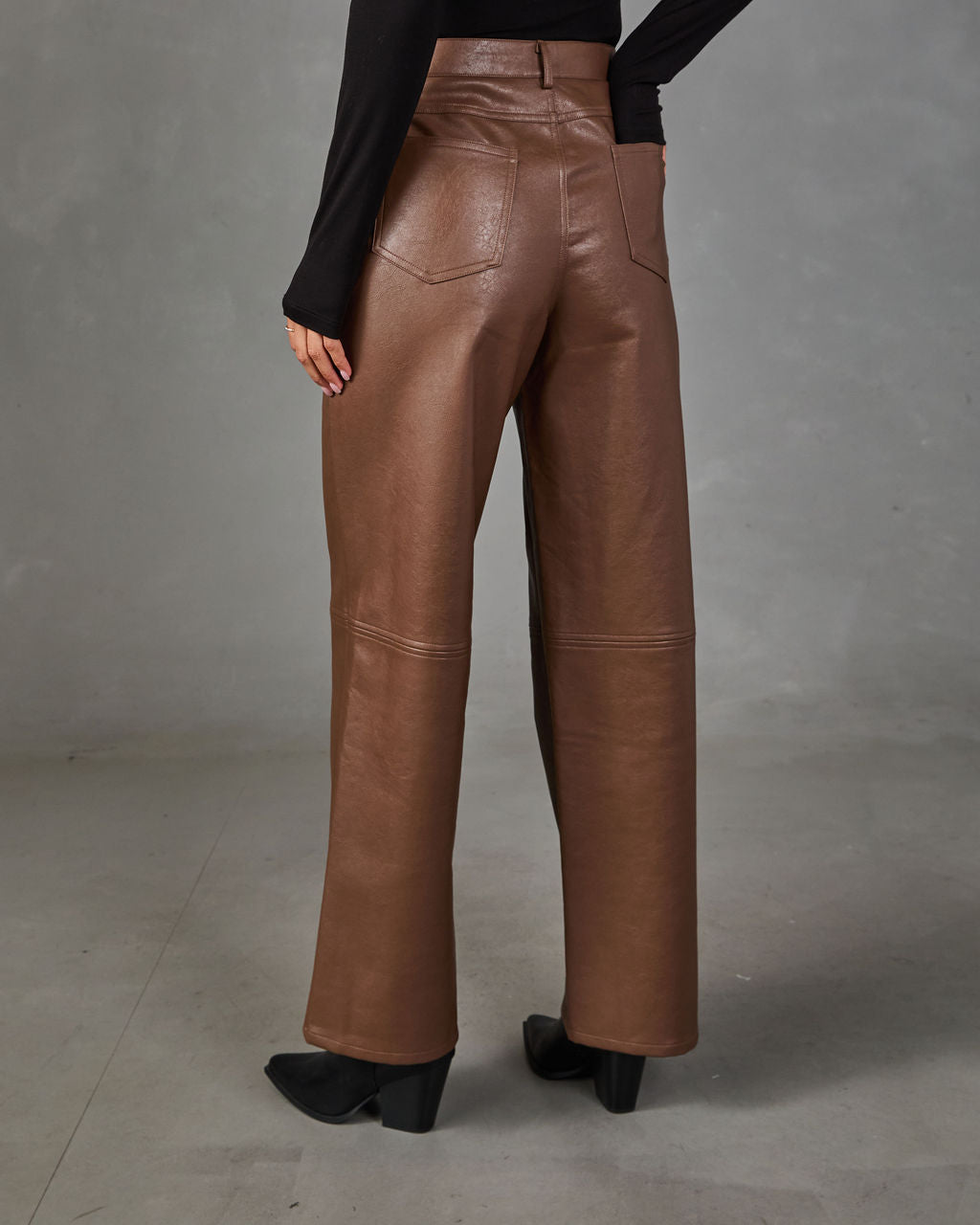 Wilder Vegan Leather Straight Leg Pants