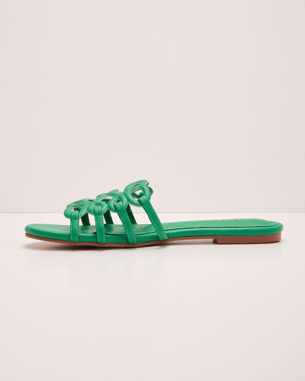 Sandy Toes Vegan Leather Petal Anagram Sandals