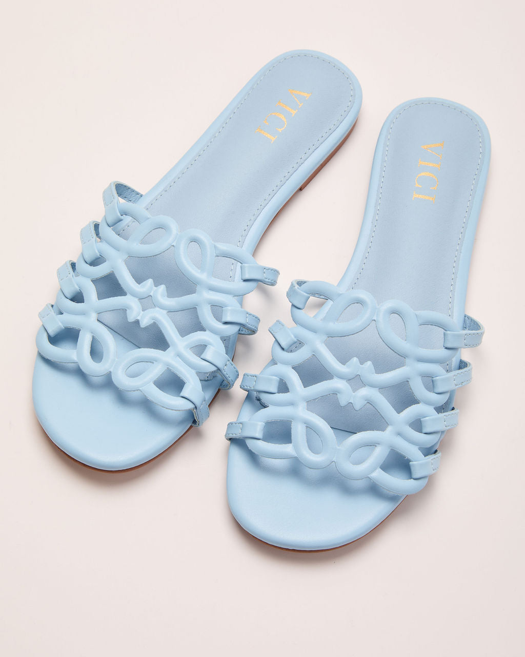 Sandy Toes Vegan Leather Petal Anagram Sandals