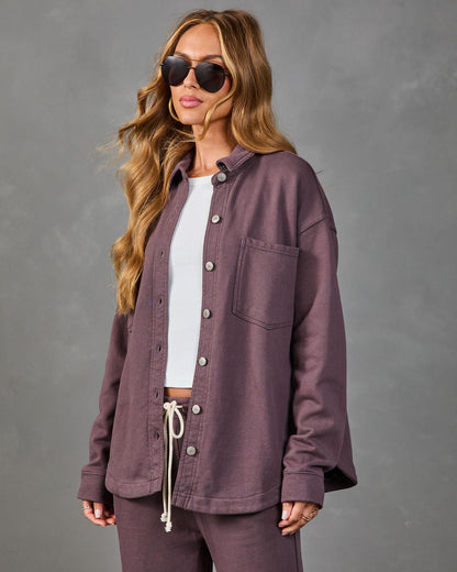 Quiet Edition Long Sleeve Button Down Top