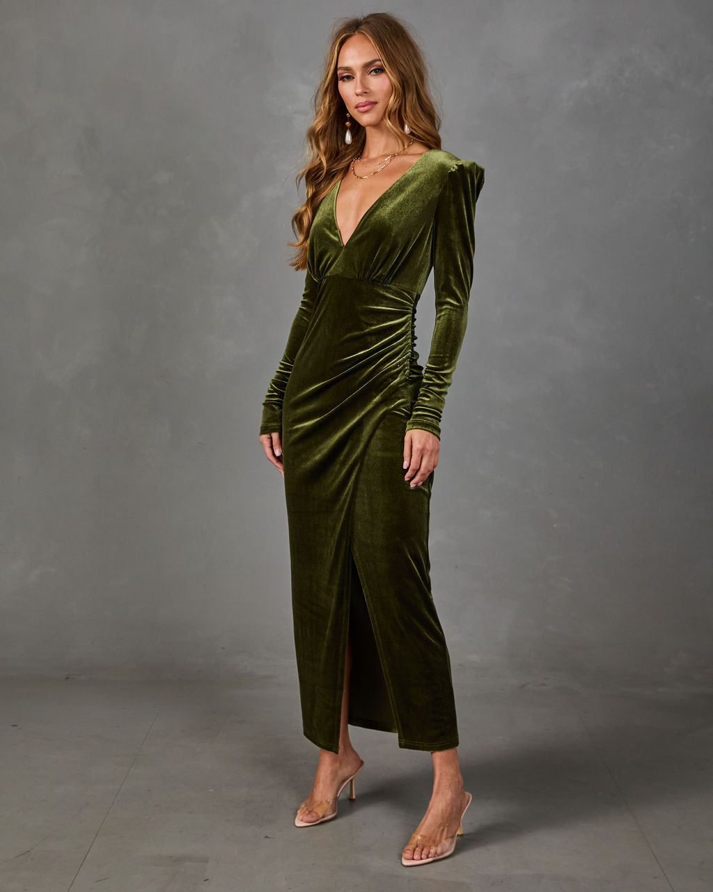 Closer Look Velvet Maxi Dress