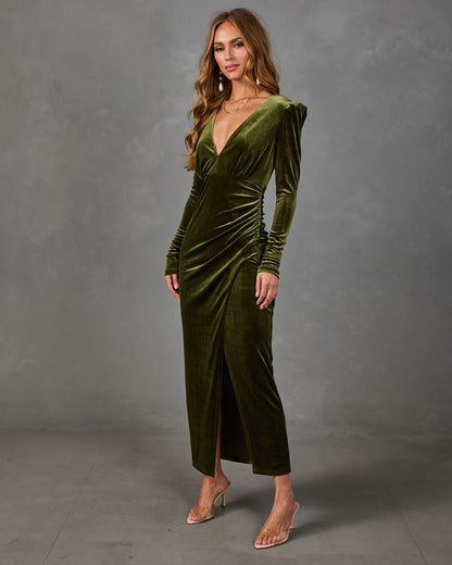 Closer Look Velvet Maxi Dress