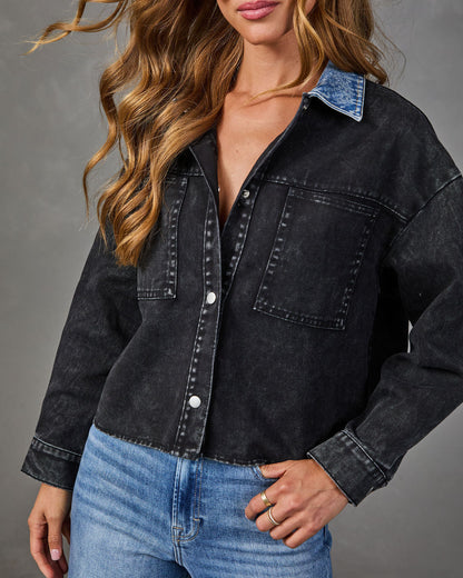 Julius Denim Contrast Collar Jacket