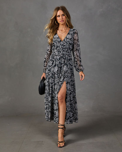 Azra Paisley Print Maxi Dress