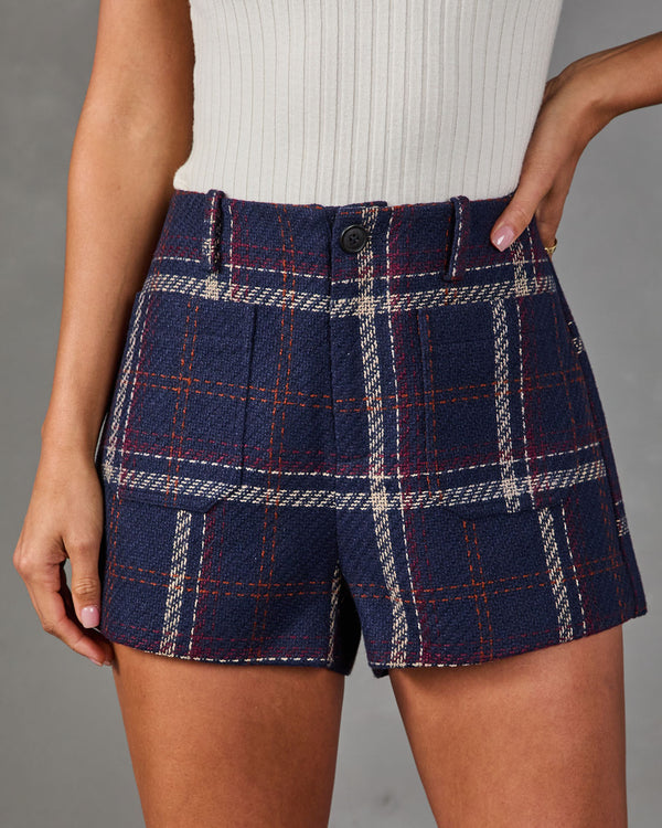 Holiday House Tweed Plaid Shorts