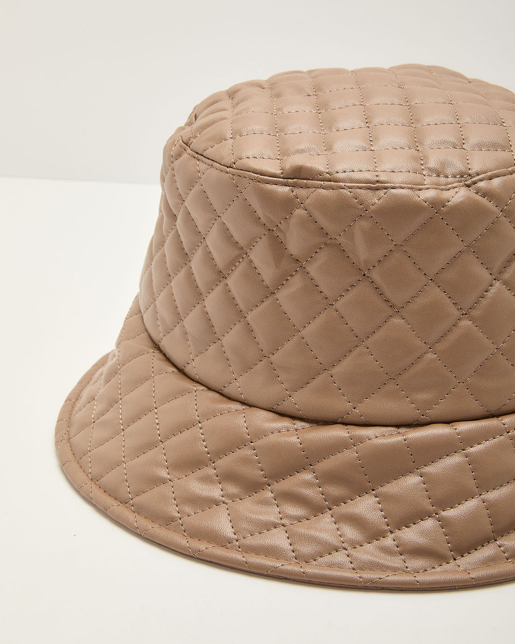 Cela Quilted Vegan Leather Bucket Hat