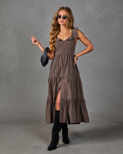 Harvest Darling Plaid Maxi Top