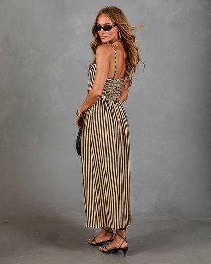 Sunstone Drift Striped Maxi Dress
