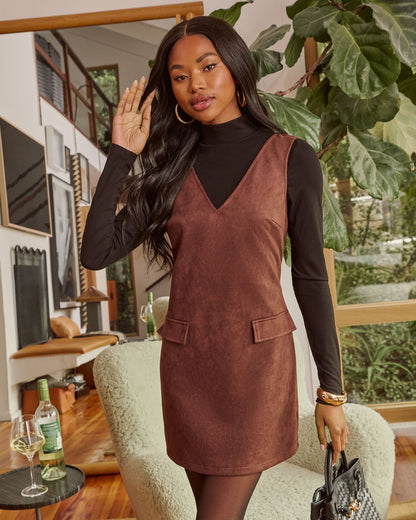 Saundra Faux Suede Mini Dress