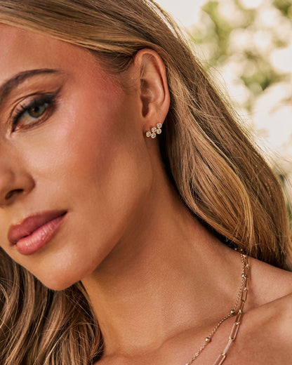 Trudie Cluster Bezel Earrings