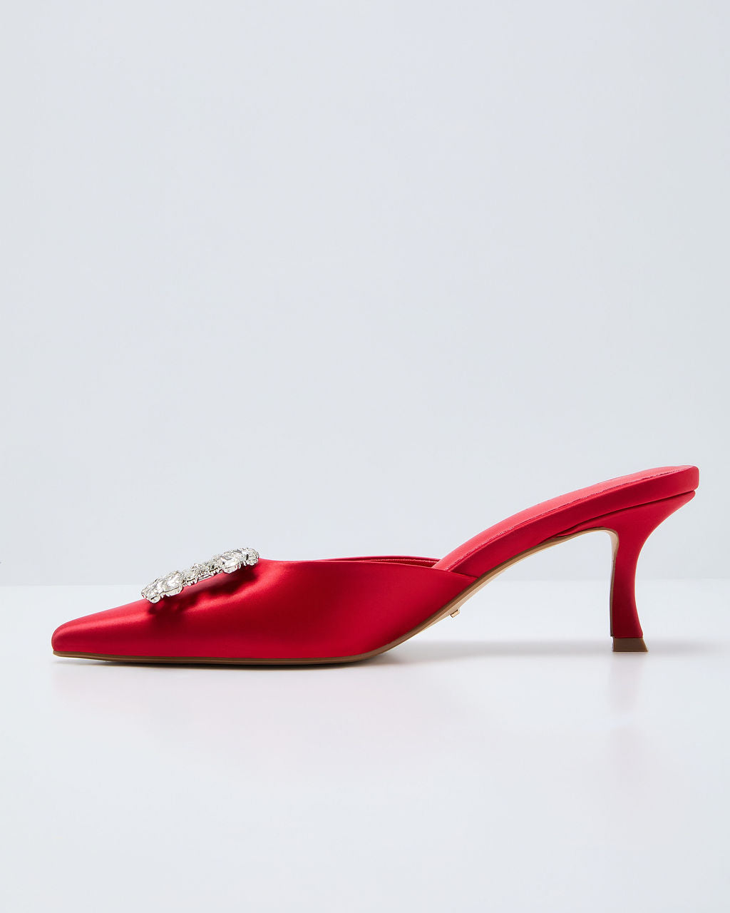 Lets Dance Rhinestone Buckle Mule