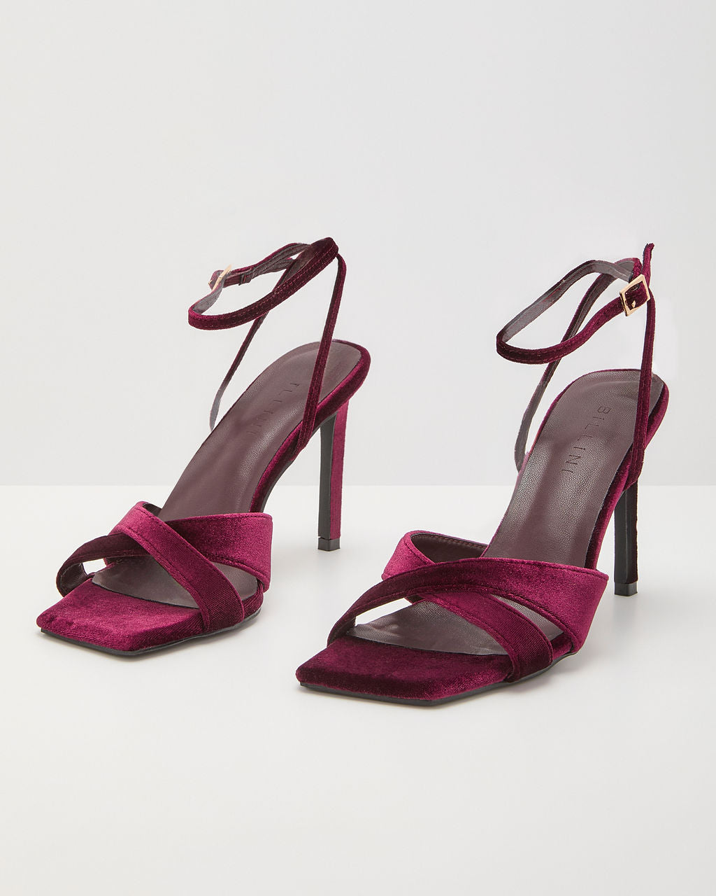 Zariah Velvet Peep Toe Heels
