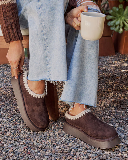 Emberlane Embroidered Platform Mules