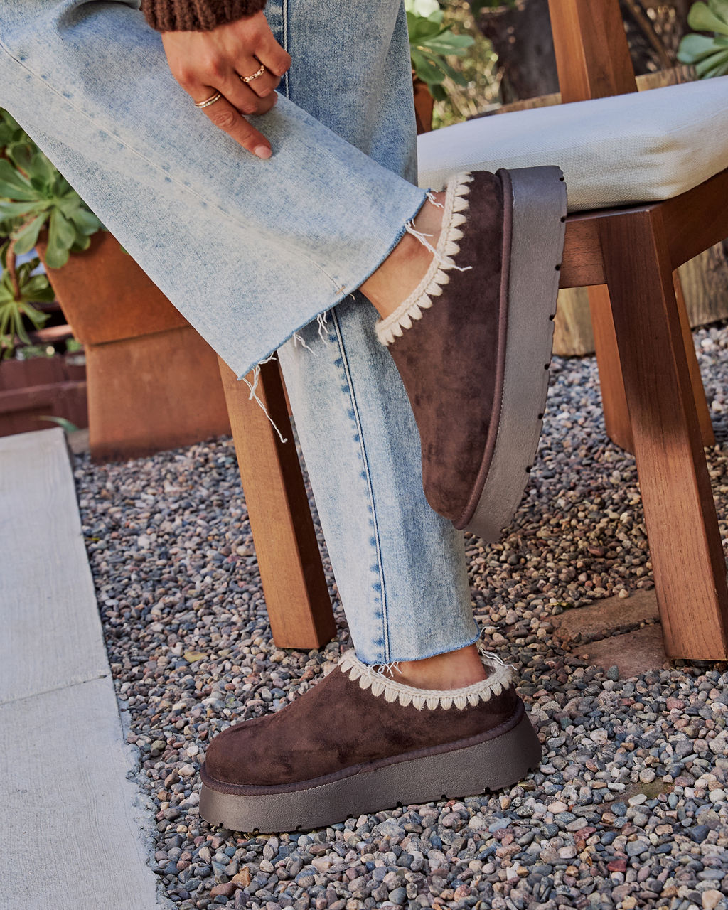 Emberlane Embroidered Platform Mules
