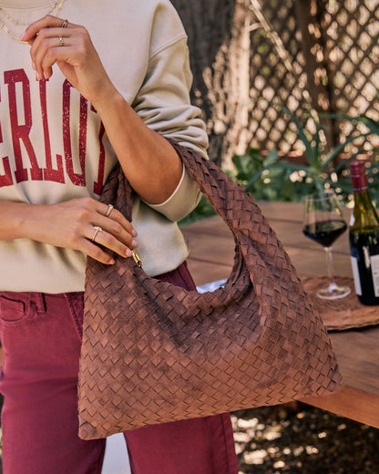 Lost In You Woven Suede Hobo Bag