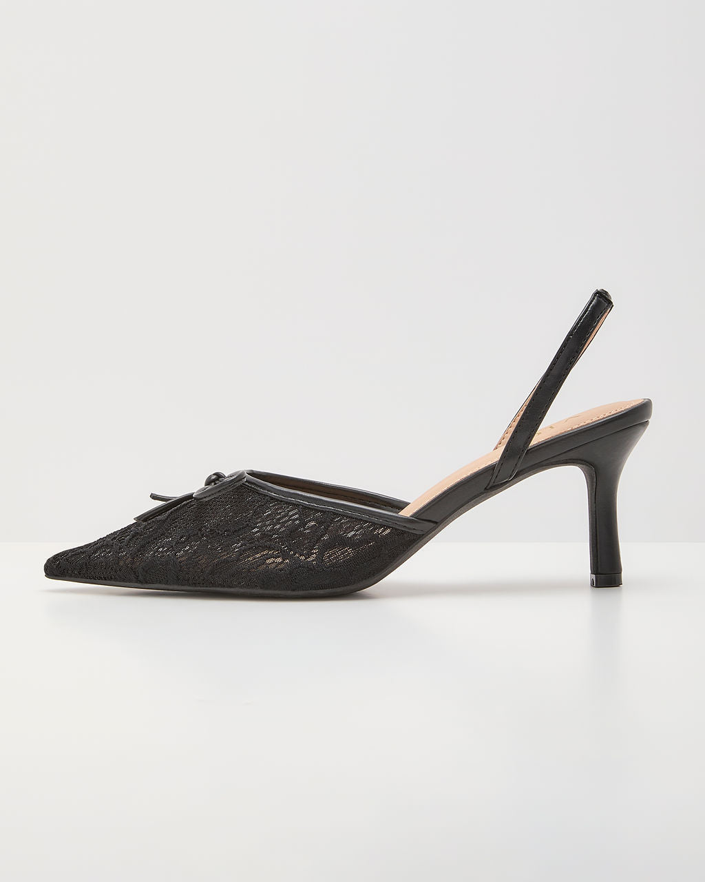 Sweet Devotion Lace Slingback Heels