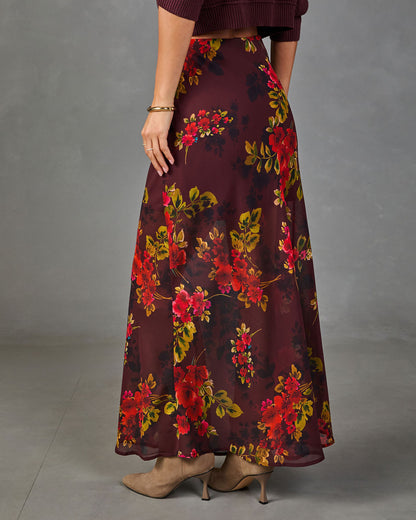 Harvest Garden Floral Maxi Skirt