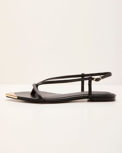 Lucenda Strappy Metal Toe Sandals