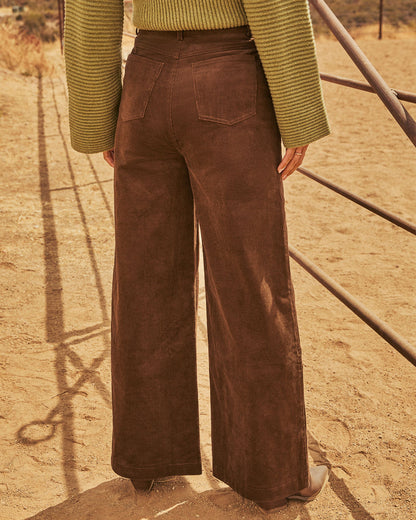 Autumn Charm Corduroy Wide Leg Pants
