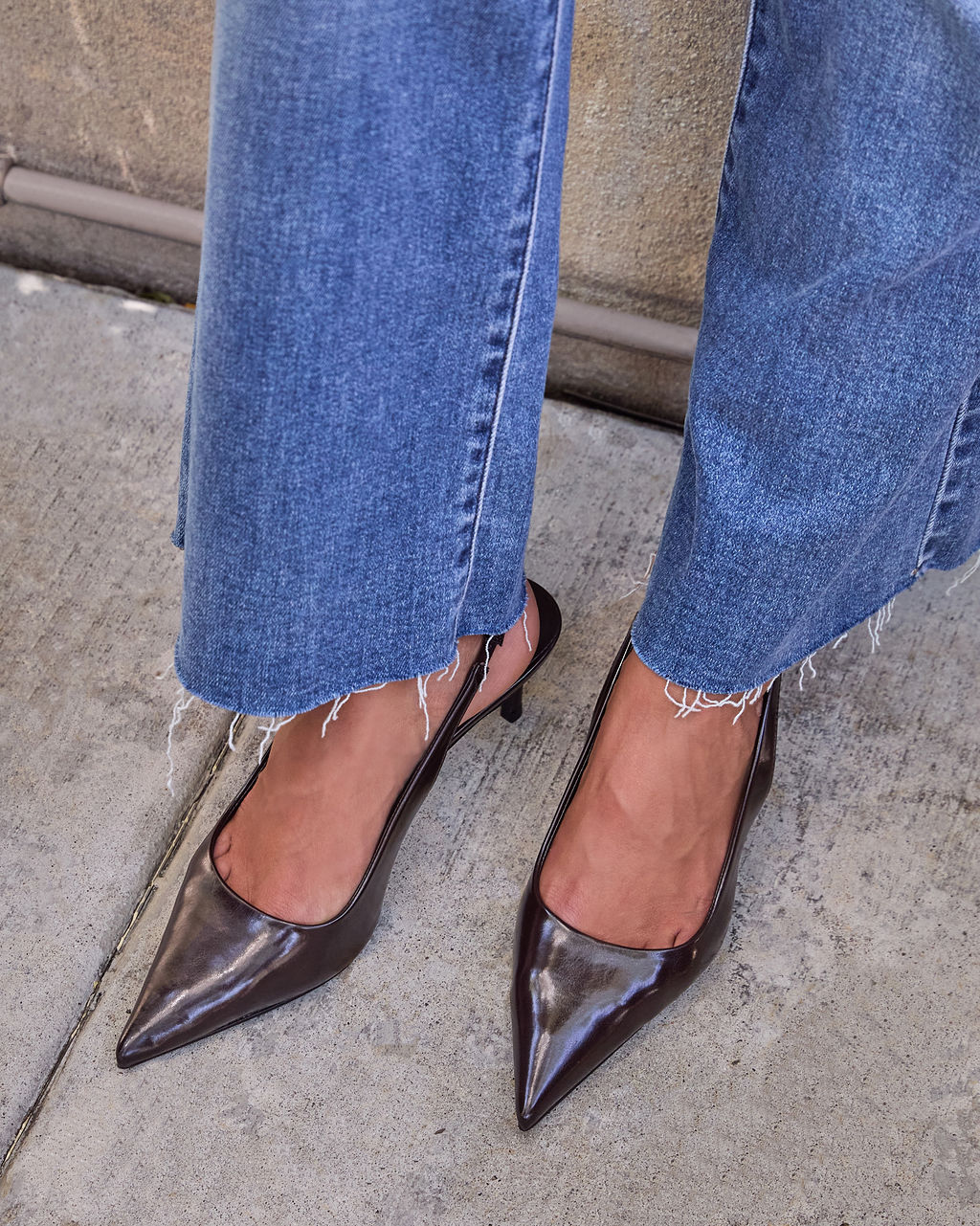 Myah Vegan Leather Slingback Heels