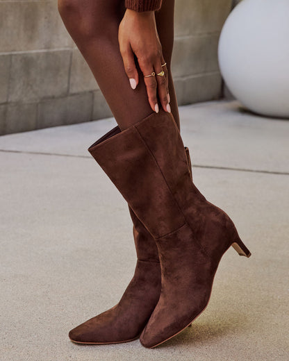 Nelle Faux Suede Mid Calf Boots