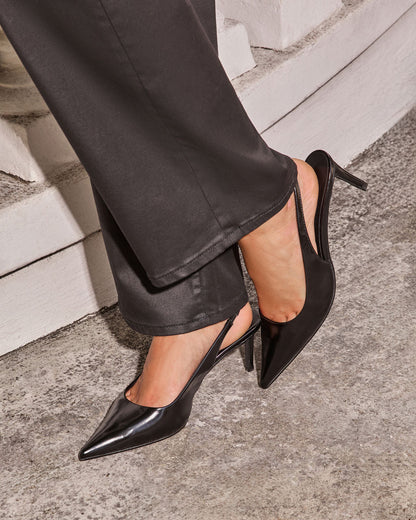 Myah Vegan Leather Slingback Heels
