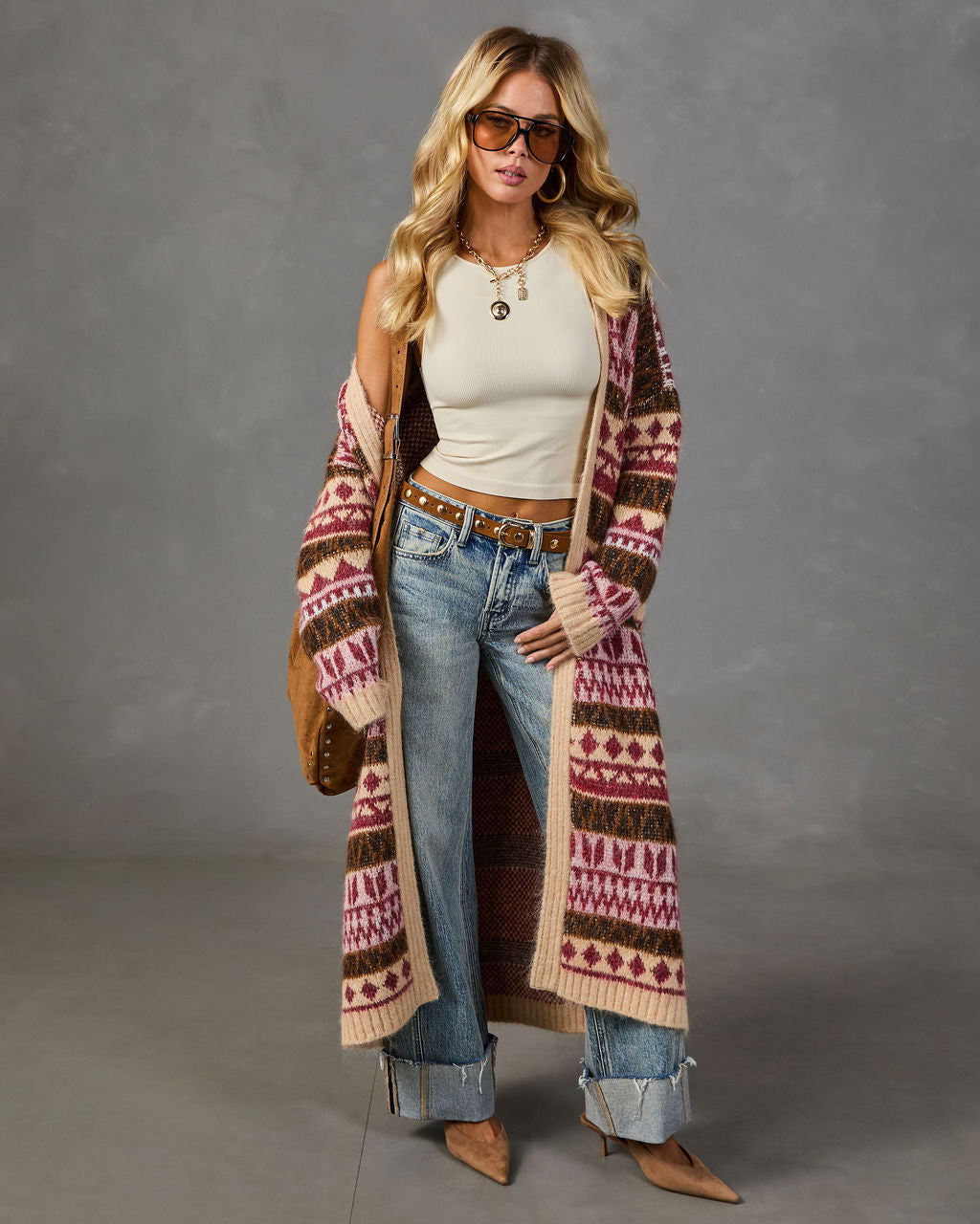 Snug Society Knit Abstract Cardigan