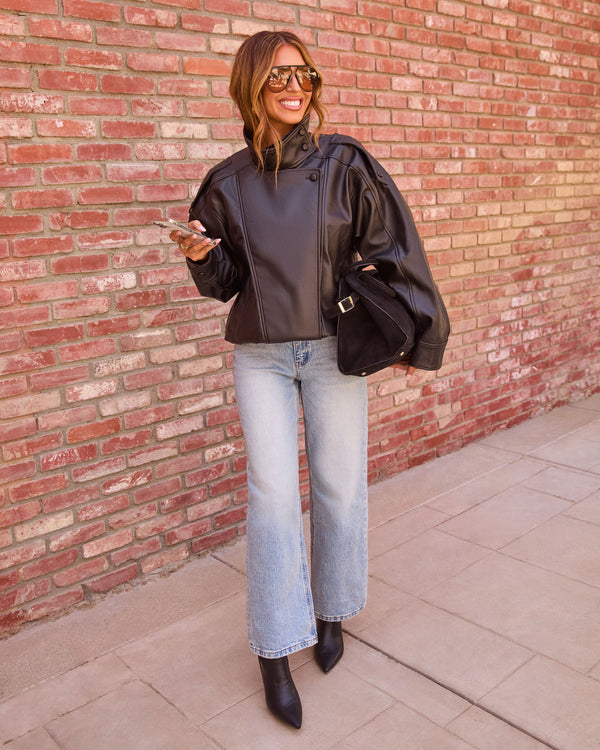 Elmah Stretch High Rise Wide Leg Jeans