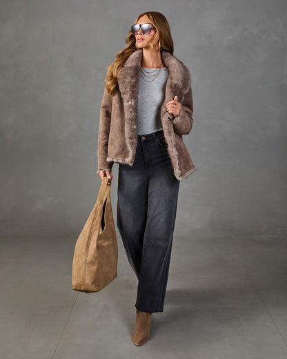 Downtown Dream Faux Fur Suede Reversible Jacket