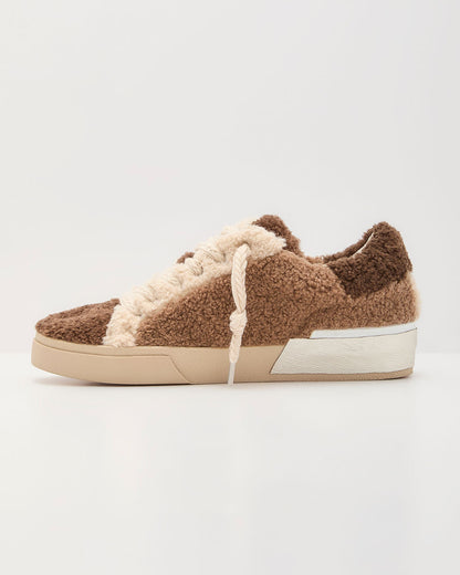 Zinah Contrast Faux Fur Sneakers