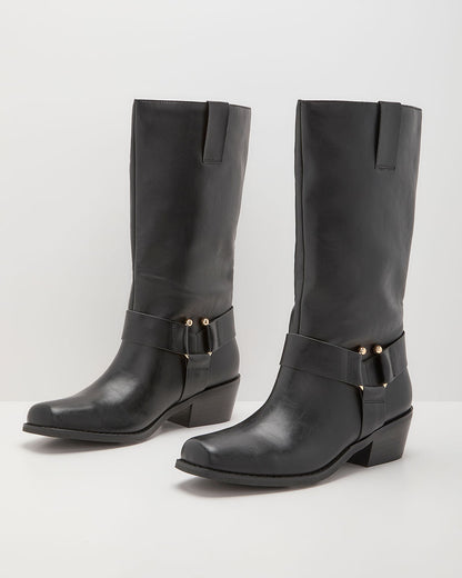 Lanor Vegan Leather Moto Boots