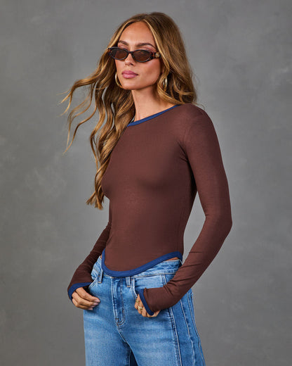 Falling Slowly Contrast Trim Top