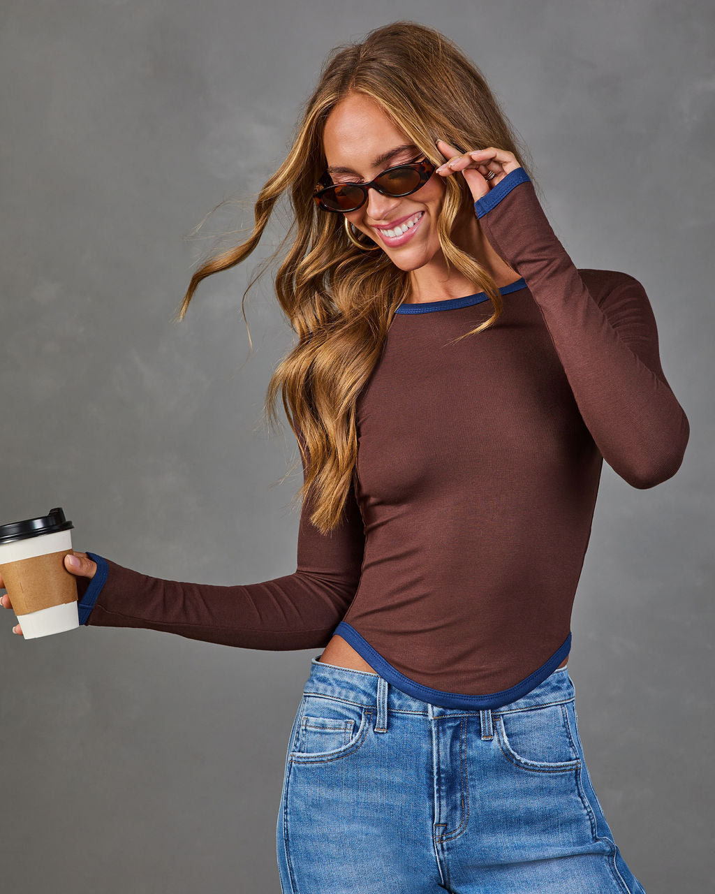 Falling Slowly Contrast Trim Top