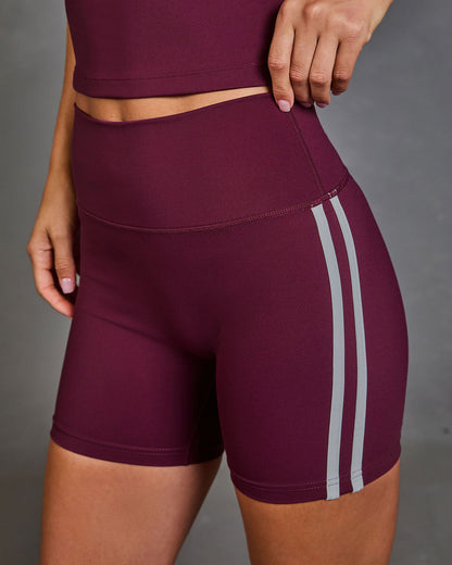 Motion Theory Contrast Stripe Biker Shorts