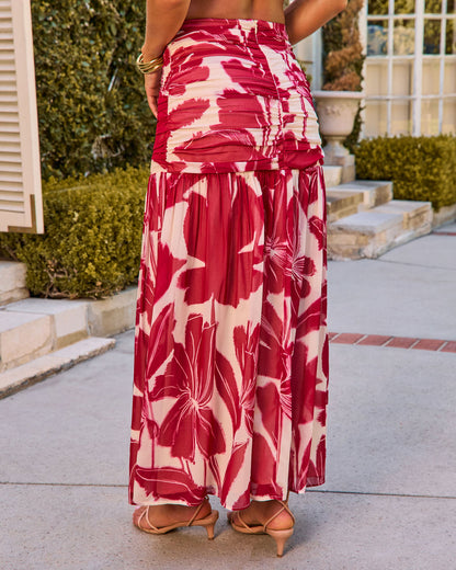 Bloom Path Floral Maxi Skirt