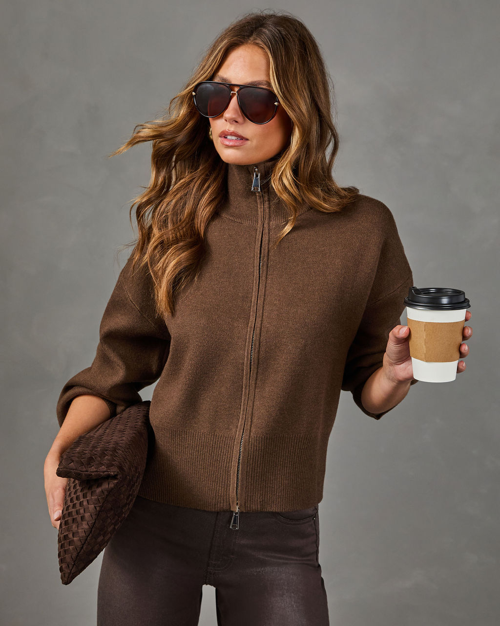 Soft Darling Knit Funnel Neck Sweater