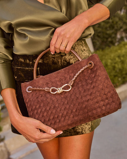 Vita Woven Faux Suede Crossbody Bag
