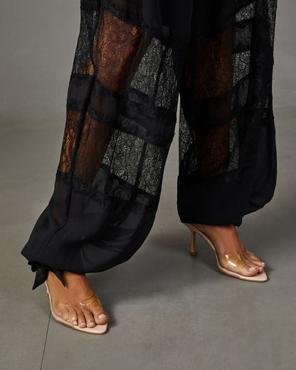 Izzy Crepe Lace Panel Joggers