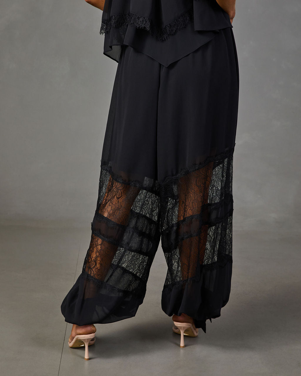 Izzy Crepe Lace Panel Joggers