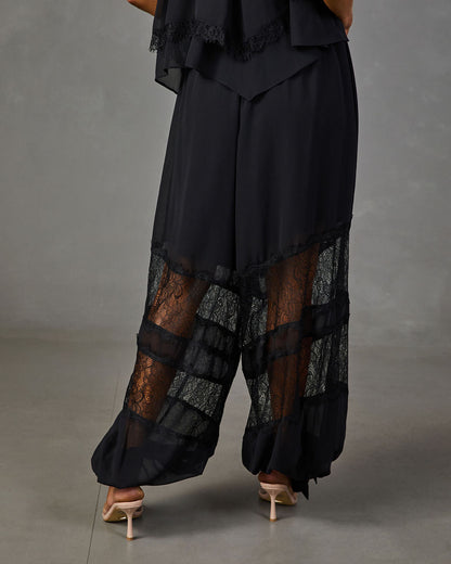 Izzy Crepe Lace Panel Joggers